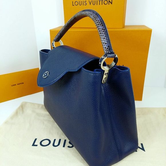 Louis Vuitton Taurillon Python Capucines BB Indingo Bag - Picture 4 of 16